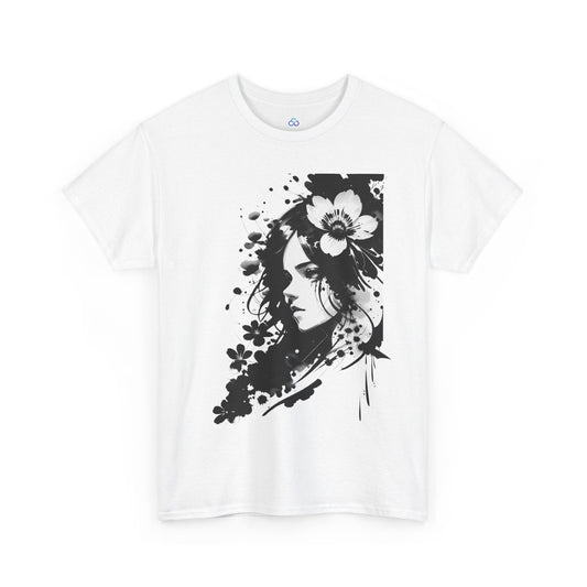 Printify T-Shirt Midnight Blossom Classic Tshirt