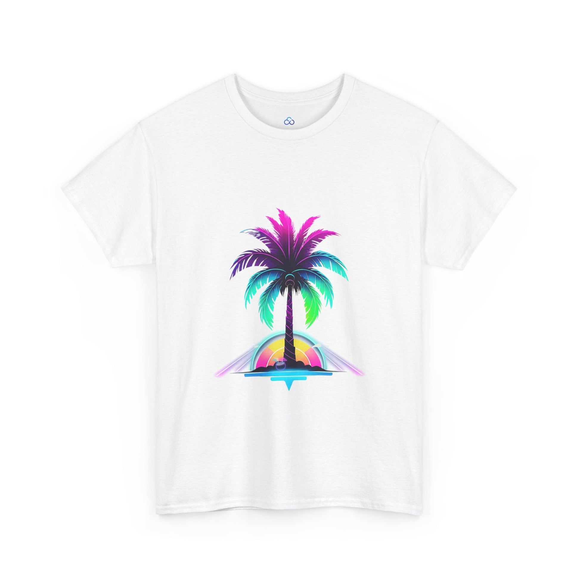 Printify T-Shirt Neon Palm Tree Classic Tshirt