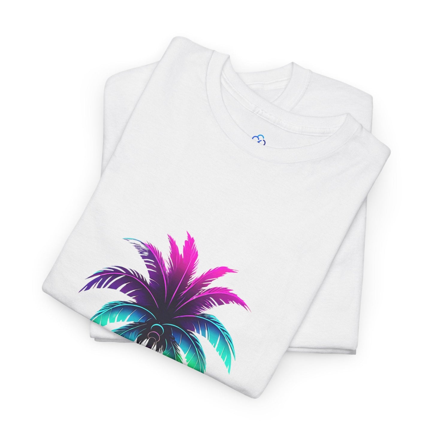 Printify T-Shirt Neon Palm Tree Classic Tshirt