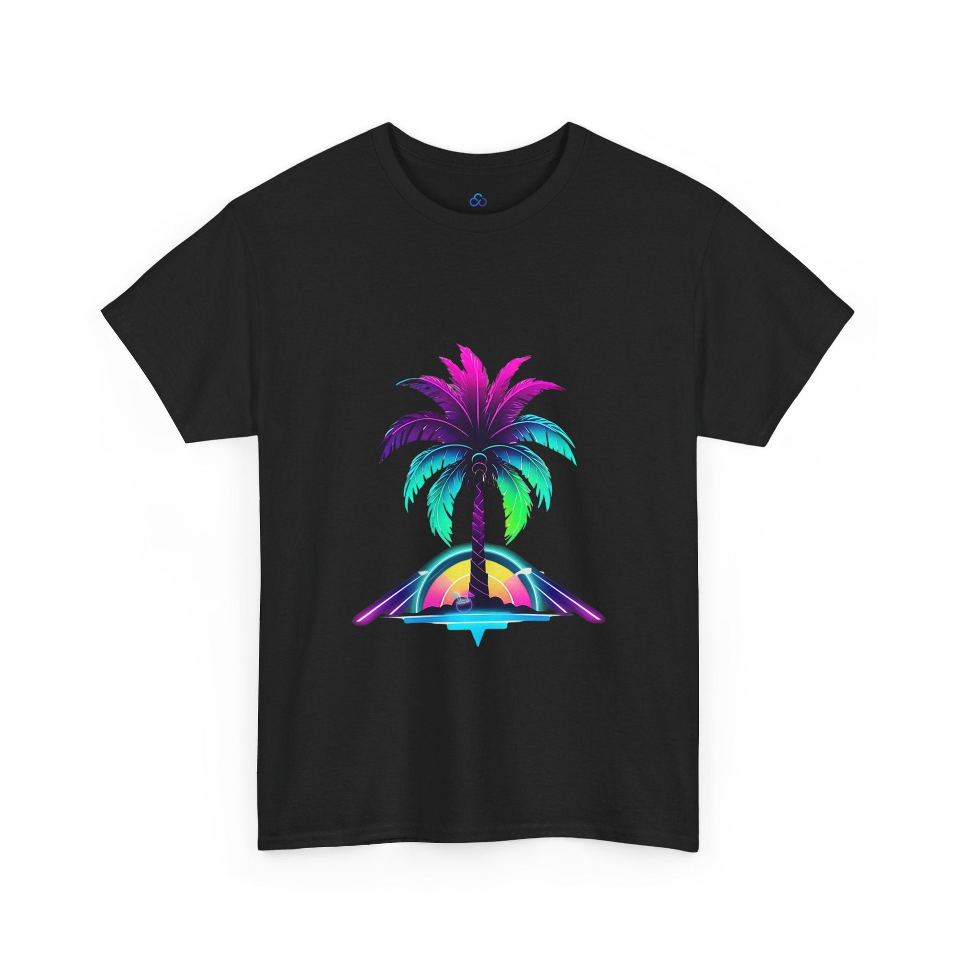 Printify T-Shirt Neon Palm Tree Classic Tshirt