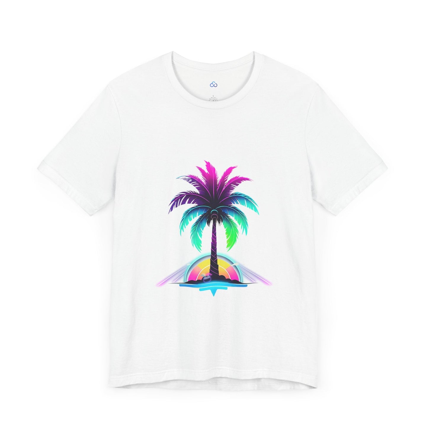 Printify T-Shirt Neon Palm Tree Cloud Tshirt