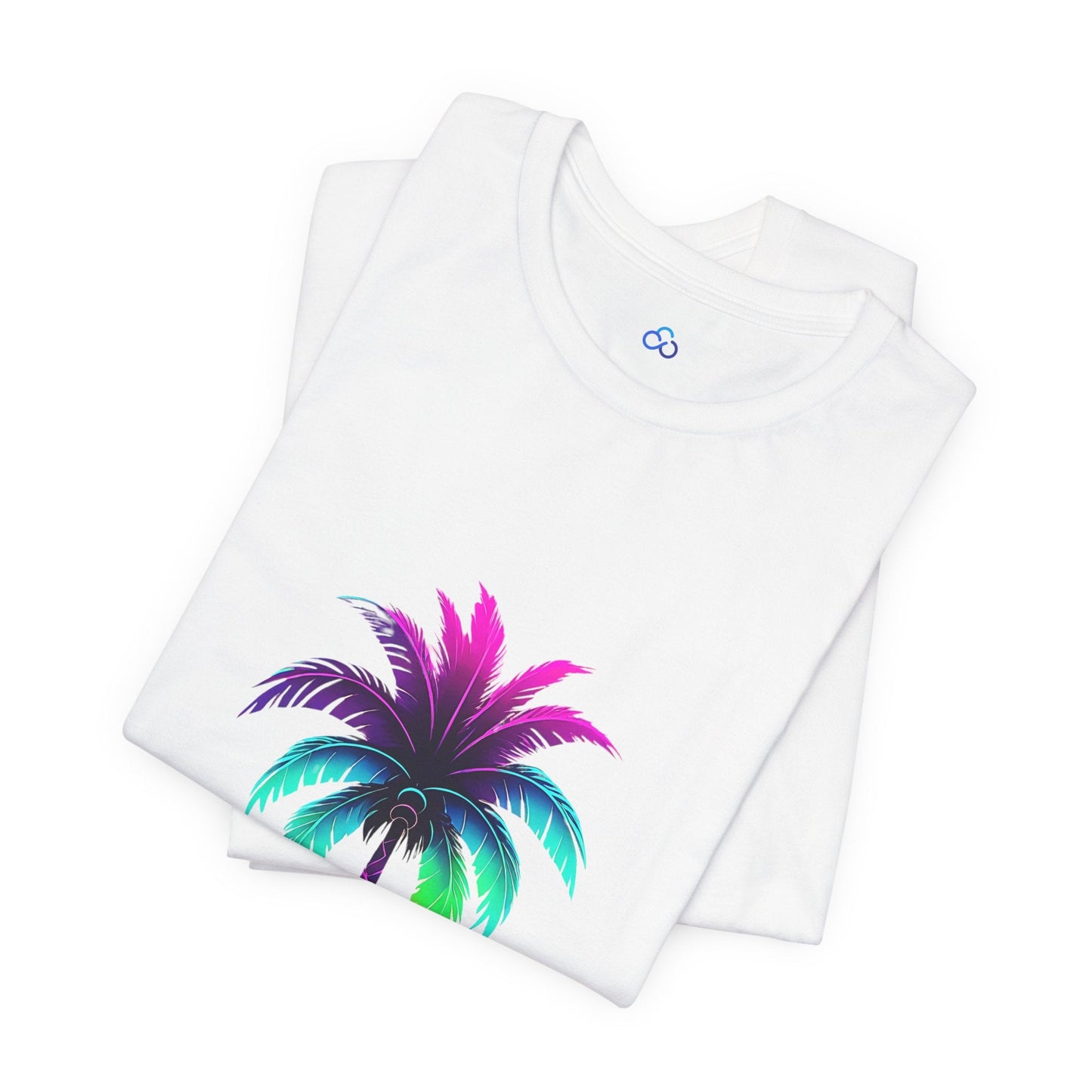 Printify T-Shirt Neon Palm Tree Cloud Tshirt