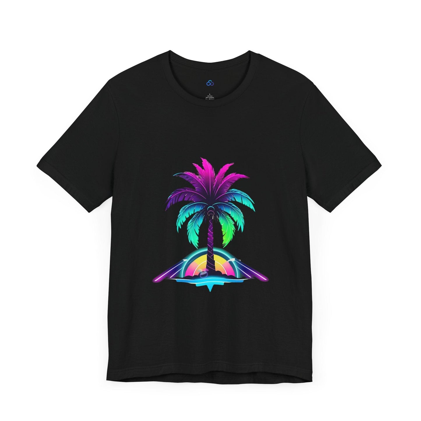 Printify T-Shirt Neon Palm Tree Cloud Tshirt