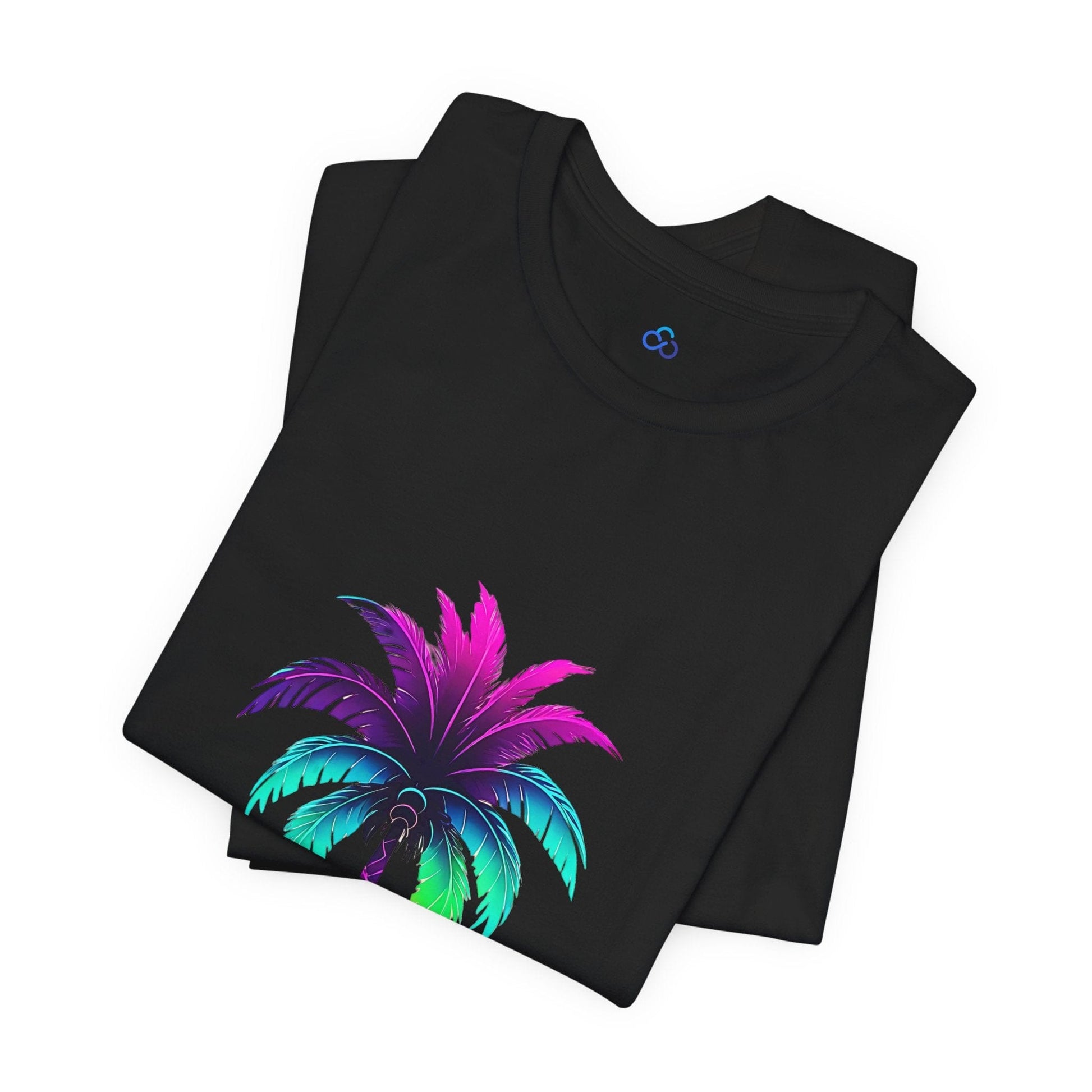 Printify T-Shirt Neon Palm Tree Cloud Tshirt