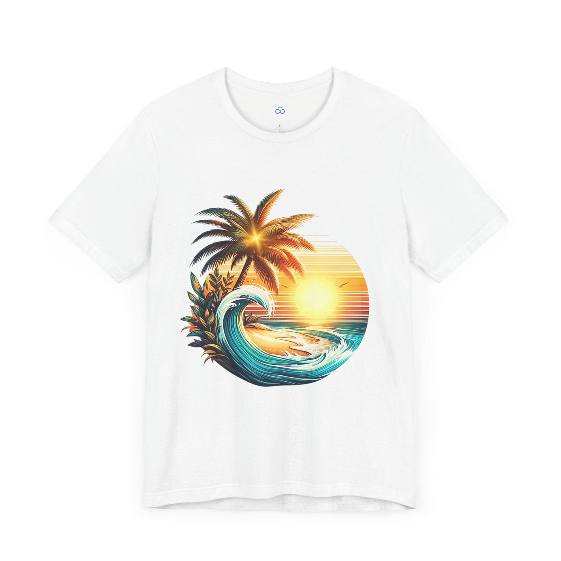 Printify T-Shirt Palm Wave Paradise Cloud Tshirt