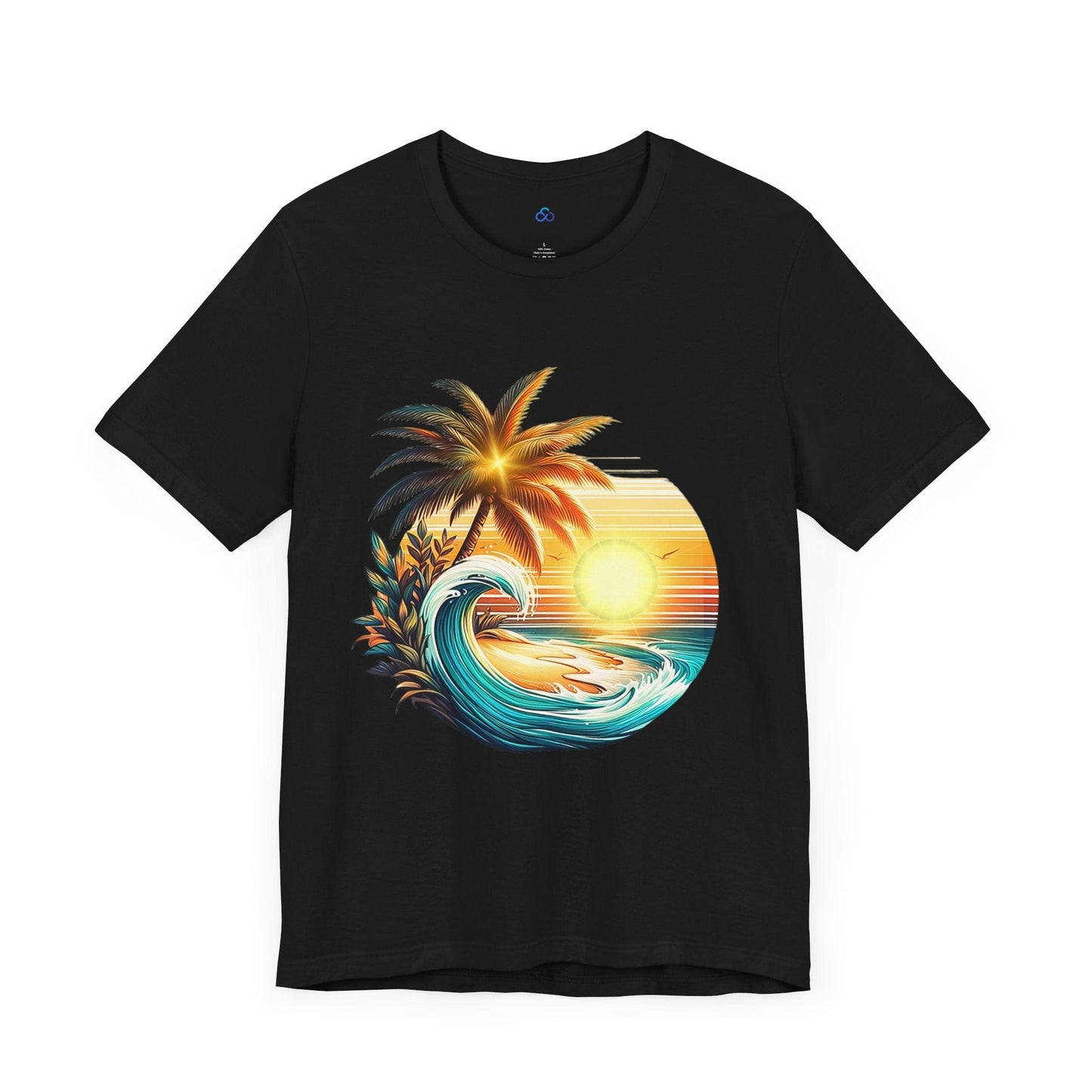 Printify T-Shirt Palm Wave Paradise Cloud Tshirt