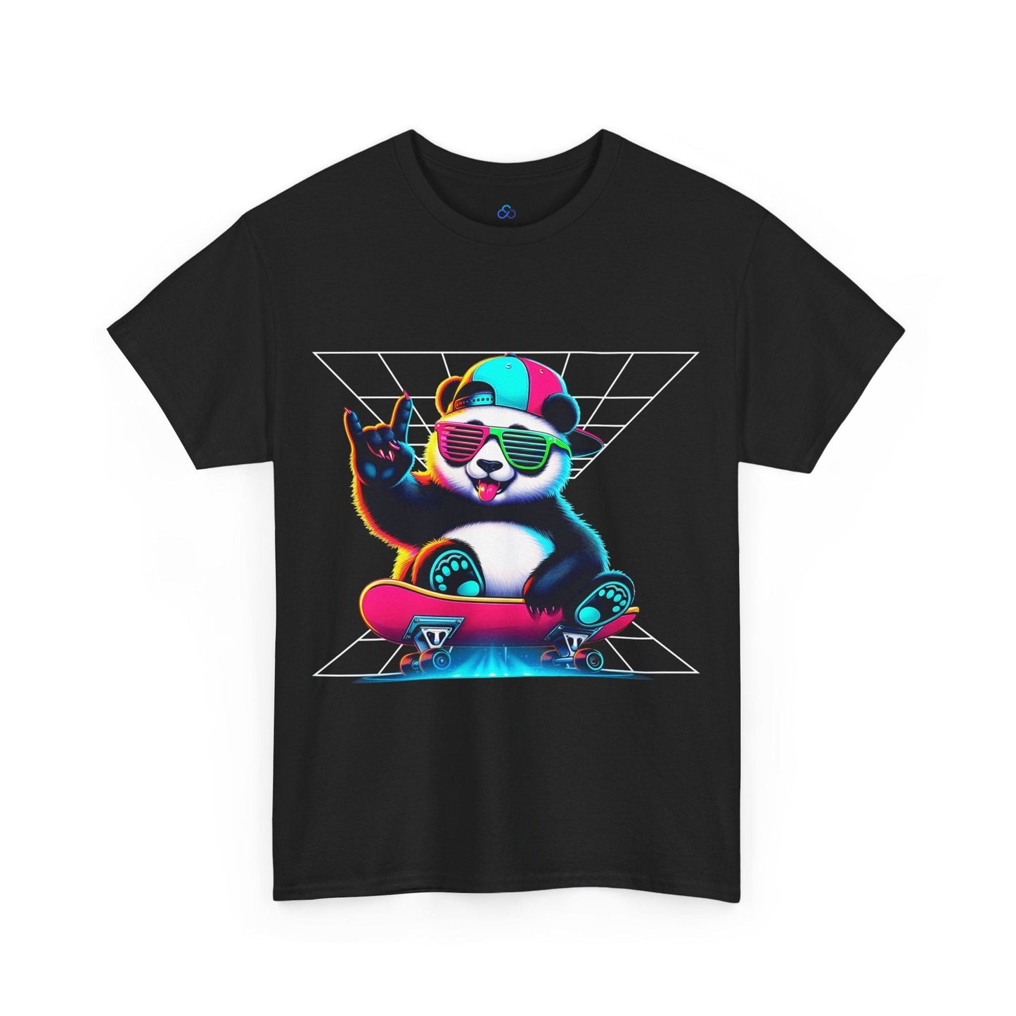 Printify T-Shirt Skater Panda Classic Tshirt