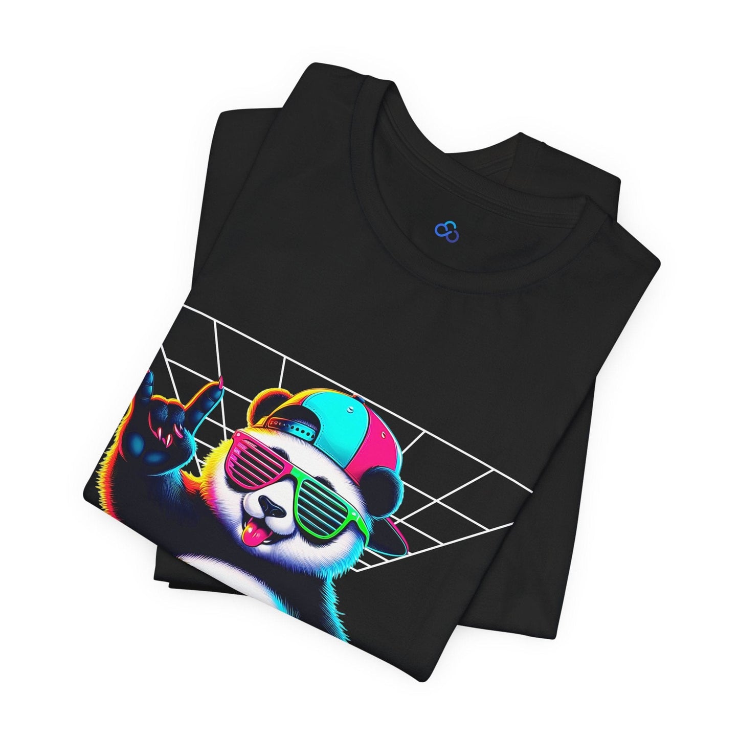 Printify T-Shirt Skater Panda Cloud Tshirt