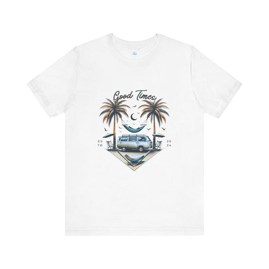 Printify T-Shirt White / S Good Times Camper Cloud Tshirt