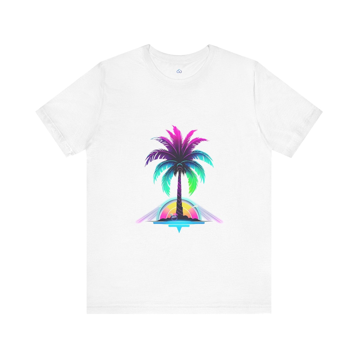 Printify T-Shirt White / S Neon Palm Tree Cloud Tshirt