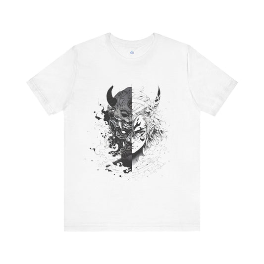 Printify T-Shirt White / S Samurai Split Cloud Tshirt