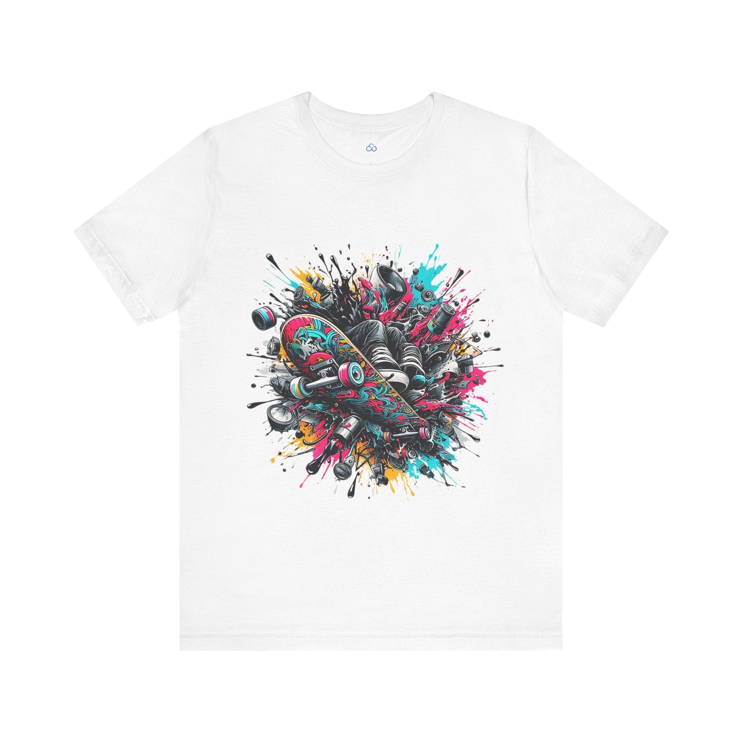 Printify T-Shirt White / S Skate Splash Cloud Tshirt