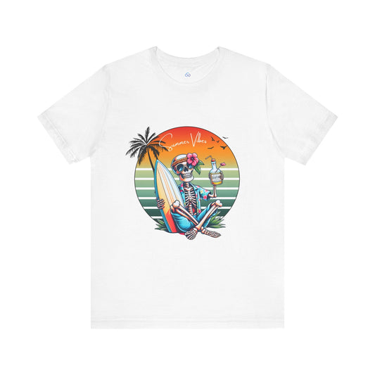 Printify T-Shirt White / S Skelly Summer Vibes Cloud Tshirt