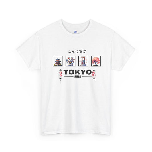 Printify T-Shirt White / S Tokyo Japan Classic Tshirt