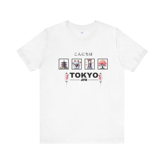 Printify T-Shirt White / S Tokyo Japan Cloud Tshirt