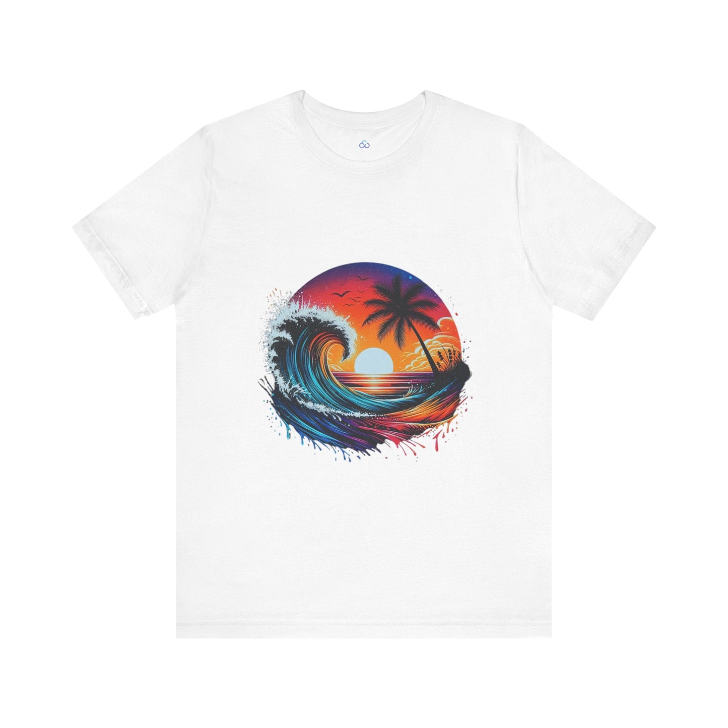 Printify T-Shirt White / S Wave Cloud Tshirt