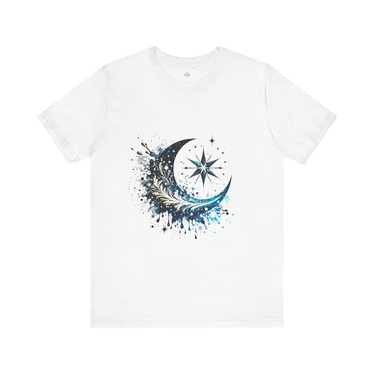 Printify T-Shirt White / S Winter Moon Cloud Tshirt